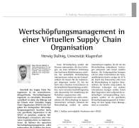 Wertschöpfungsmanagement in einer Virtuellen Supply Chain Organisation